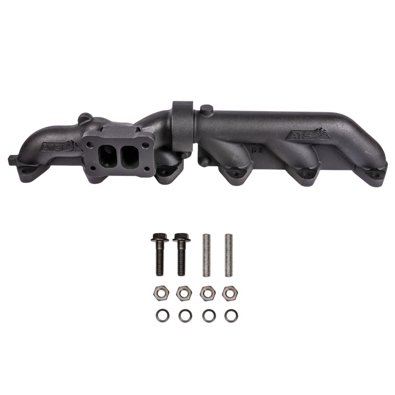 ATS Diesel 03-07 5.9L Cummins 2Pc Wide Flange T3 Pulse Flow Exhaust Manifold w/ Flange Hardware | 204-910-2272