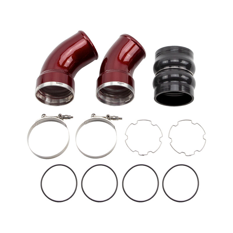 Wehrli 06-10 Chevrolet 6.6L LBZ/LMM Duramax Passenger Side 3.5in Intercooler Pipe - WCFab Red | WCF100367-RED