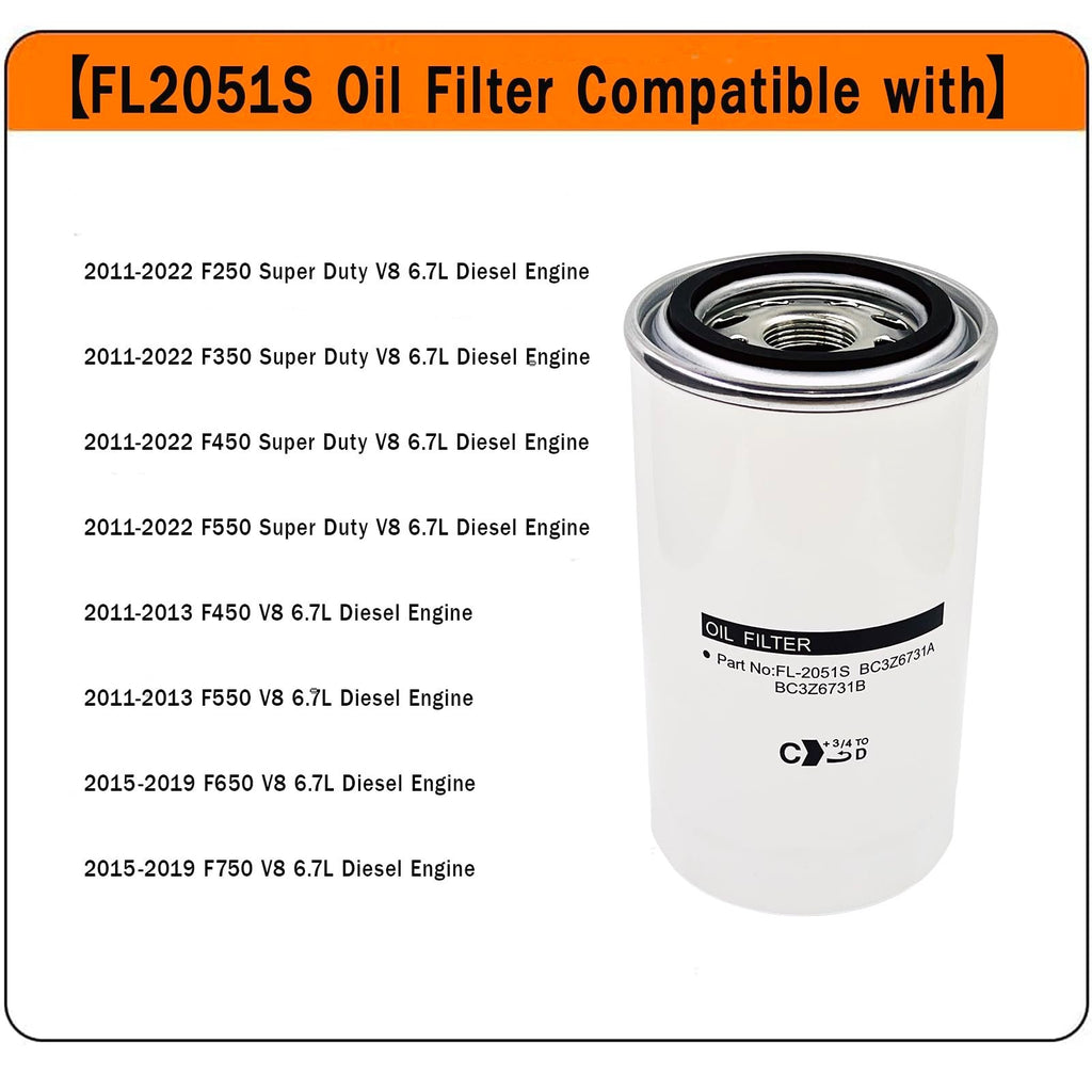 6.7L Power Stroke Oil Filter 2011-2022 - New Direct-Fit Diesel Replacement