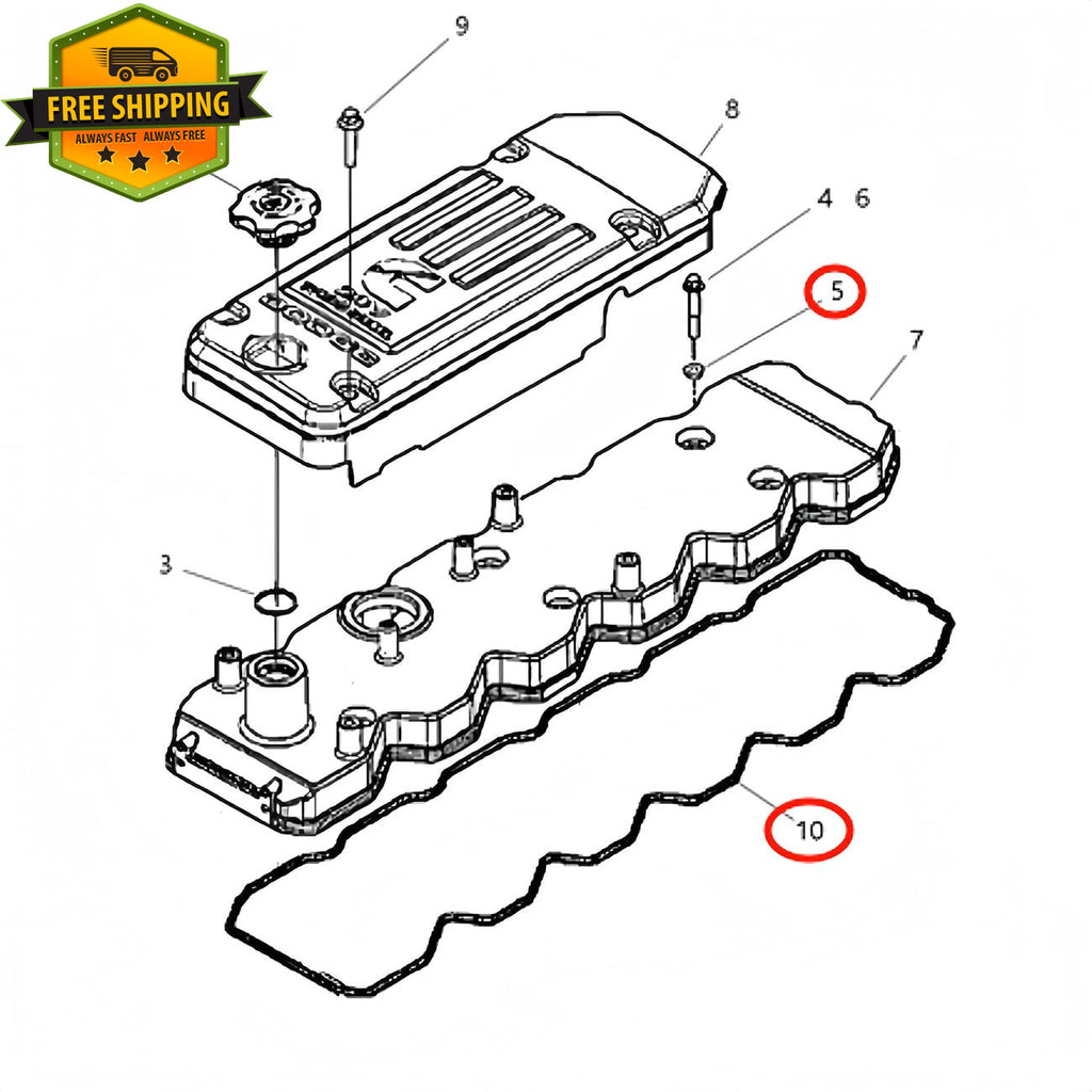 5.9L Cummins Valve Cover Gasket - New Direct-Fit Diesel Replacement