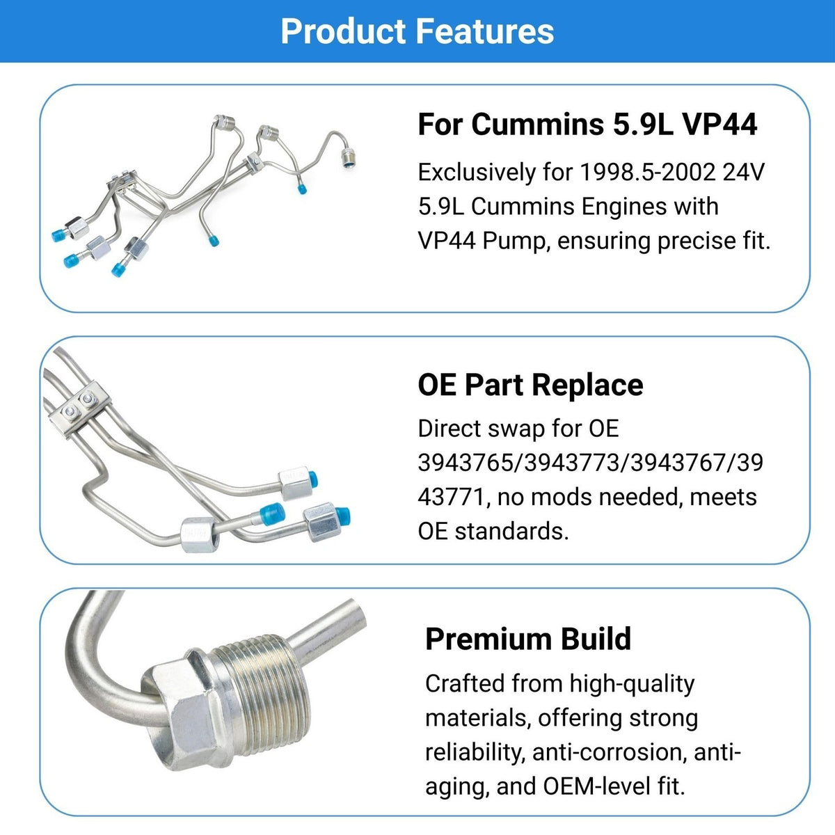 5.9L Cummins Injection Pump 1998 - Remanufactured Direct-Fit Diesel Replacement