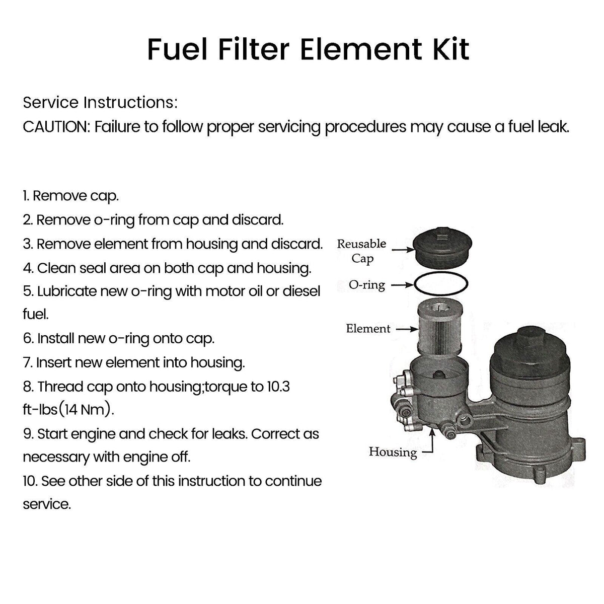 6.0L Power Stroke Fuel Filter - New Direct-Fit Diesel Replacement