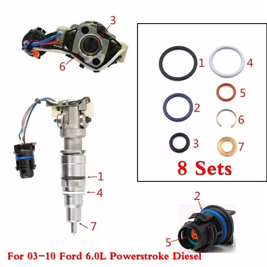 6.0L Power Stroke Injector Set - Remanufactured Direct-Fit Diesel Replacement