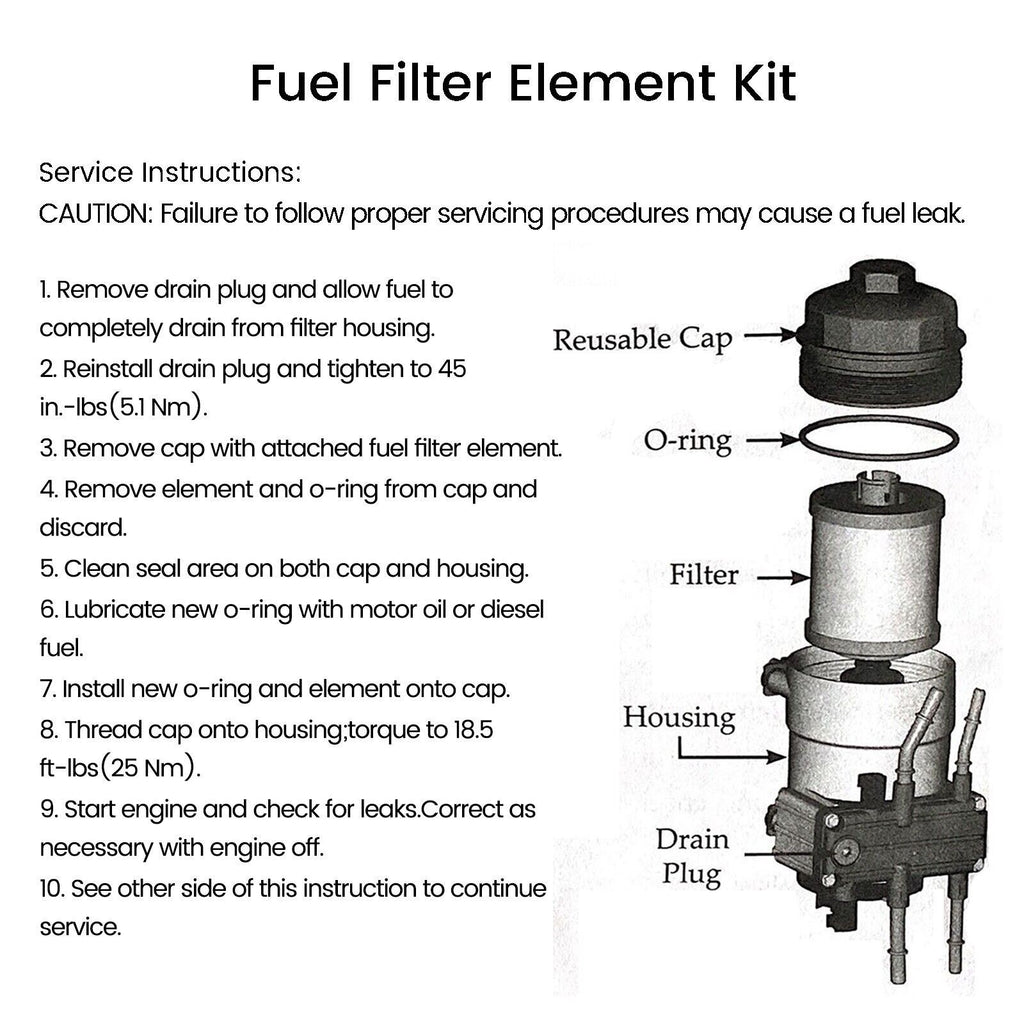6.0L Power Stroke Fuel Filter - New Direct-Fit Diesel Replacement