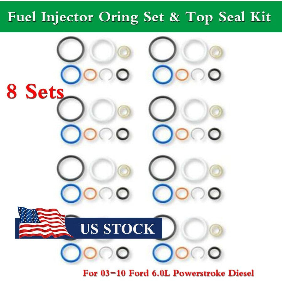 6.0L Power Stroke Injector Seal Kit - New Direct-Fit Diesel Replacement