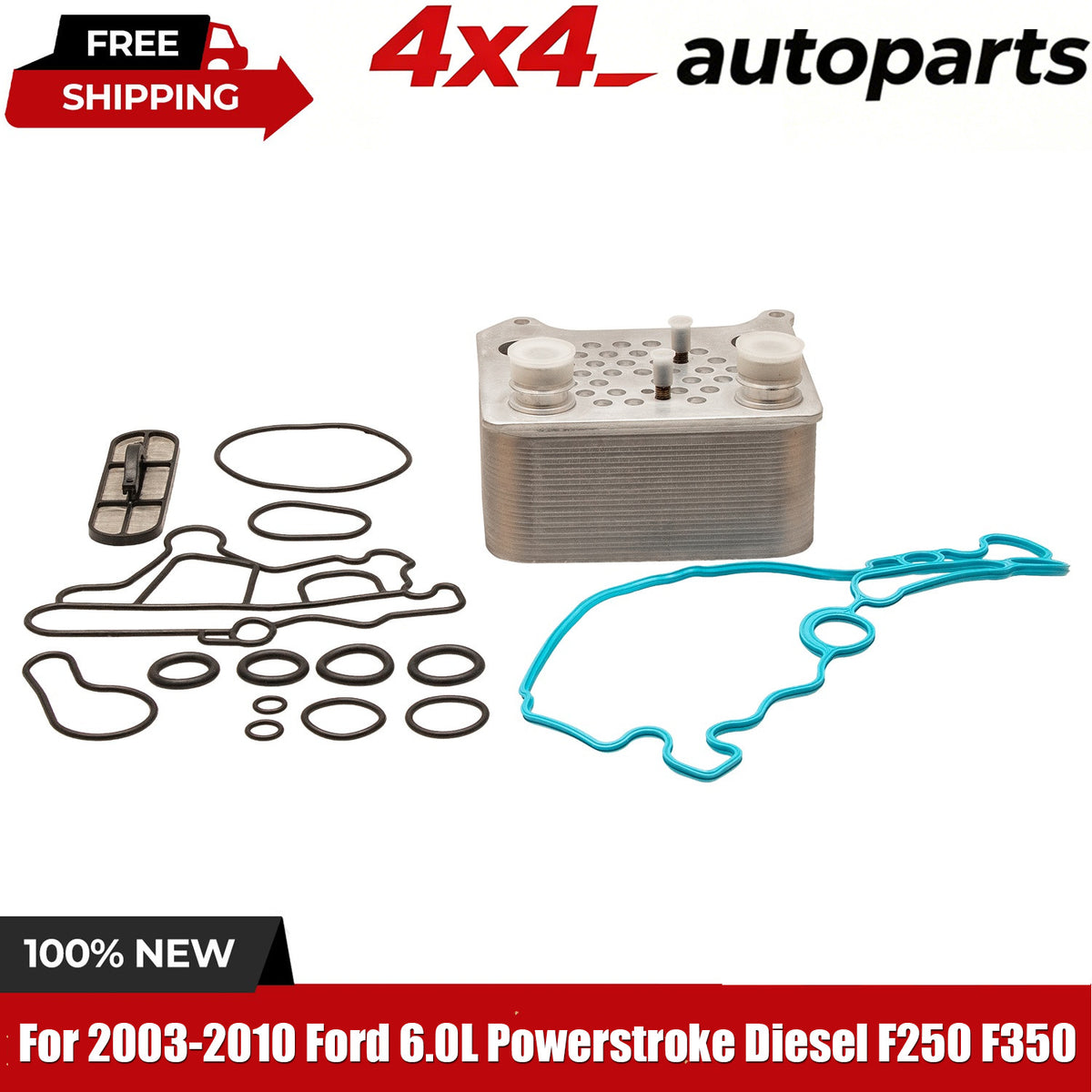 6.0L Power Stroke Oil Cooler 2003-2010 - New Direct-Fit Diesel Replacement