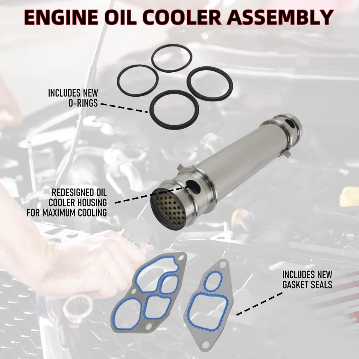 7.3L Power Stroke Oil Cooler - New Direct-Fit Diesel Replacement