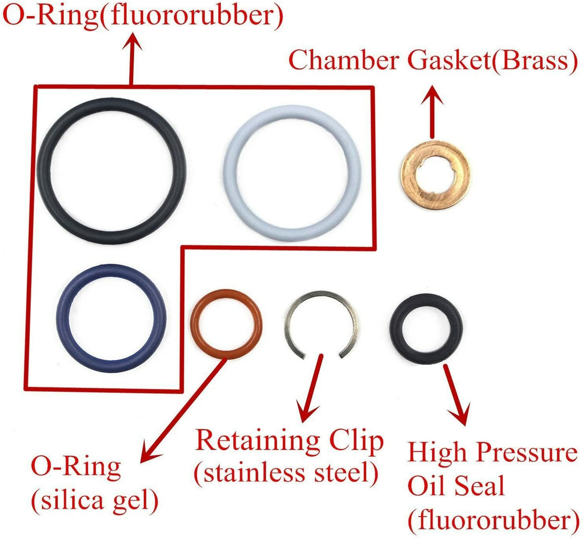 6.0L Power Stroke Injector Seal Kit - New Direct-Fit Diesel Replacement