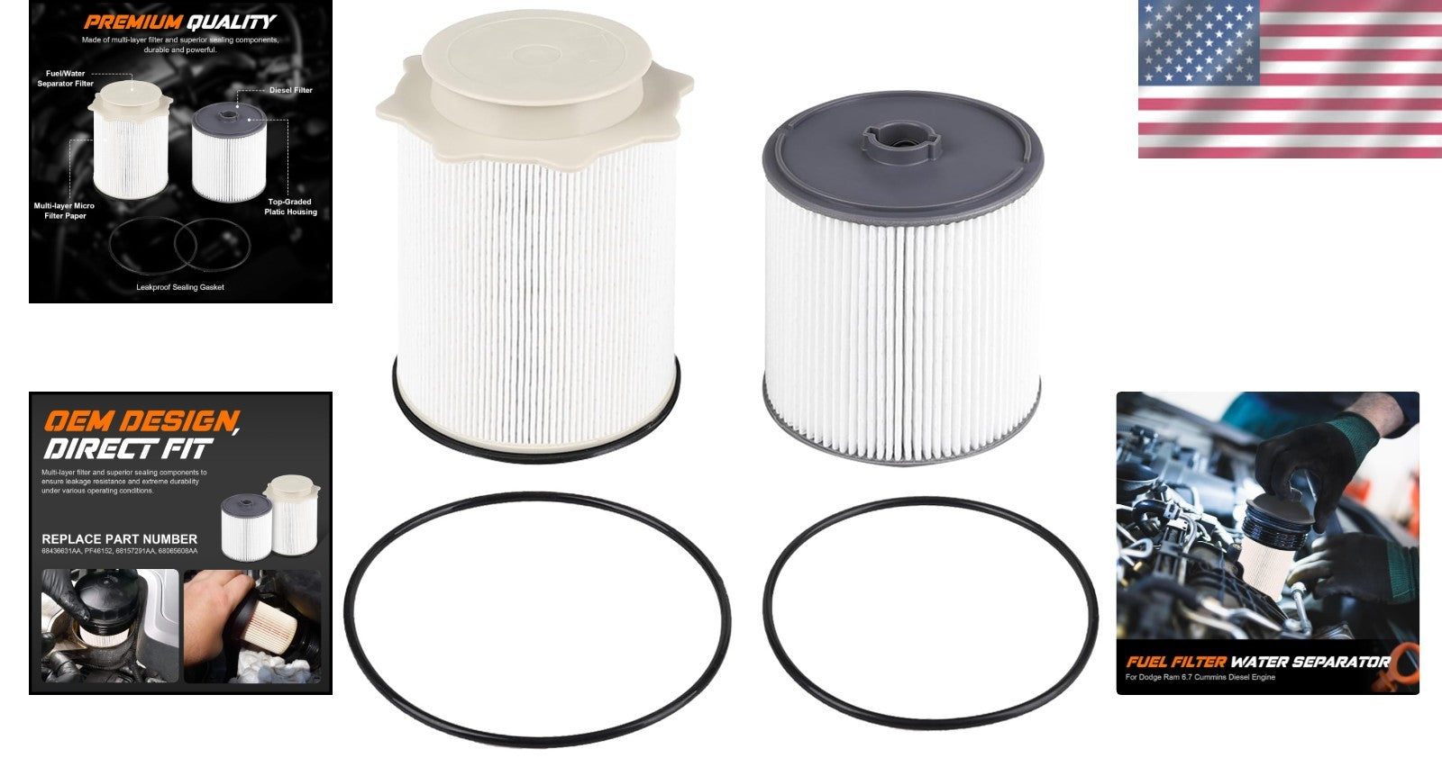 6.7L Cummins Fuel Filter 2019-2024 - New Direct-Fit Diesel Replacement