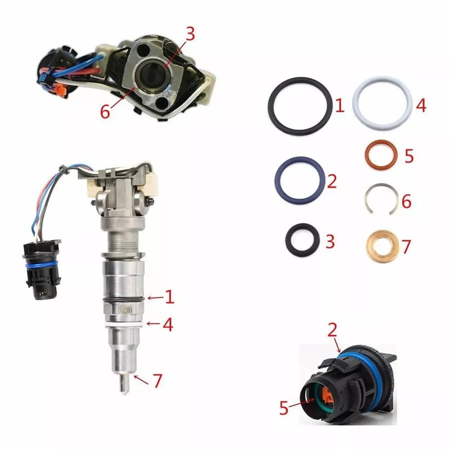 6.0L Power Stroke Injector Set - Remanufactured Direct-Fit Diesel Replacement