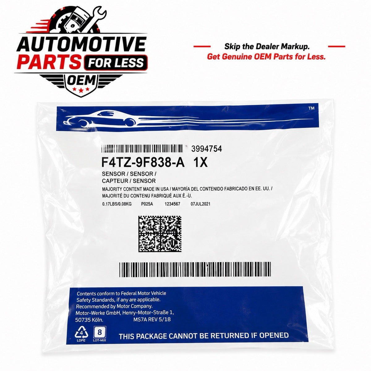 7.3L Power Stroke Diesel Sensor - New Direct-Fit Diesel Replacement