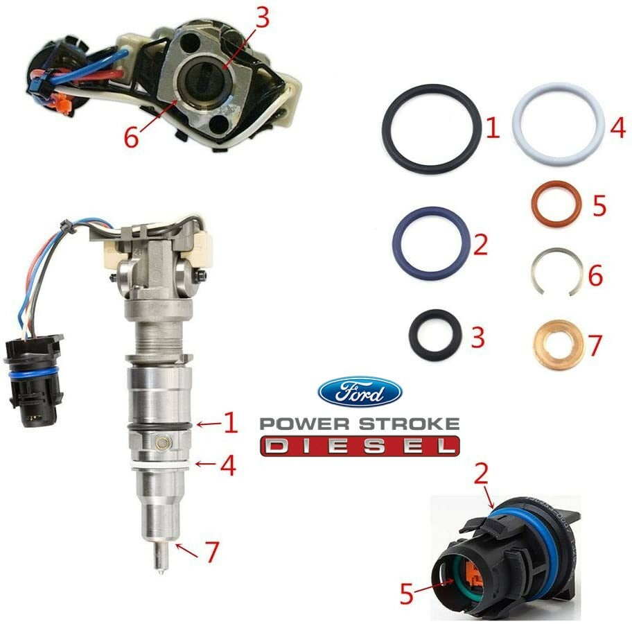 6.0L Power Stroke Injector Seal Kit - New Direct-Fit Diesel Replacement