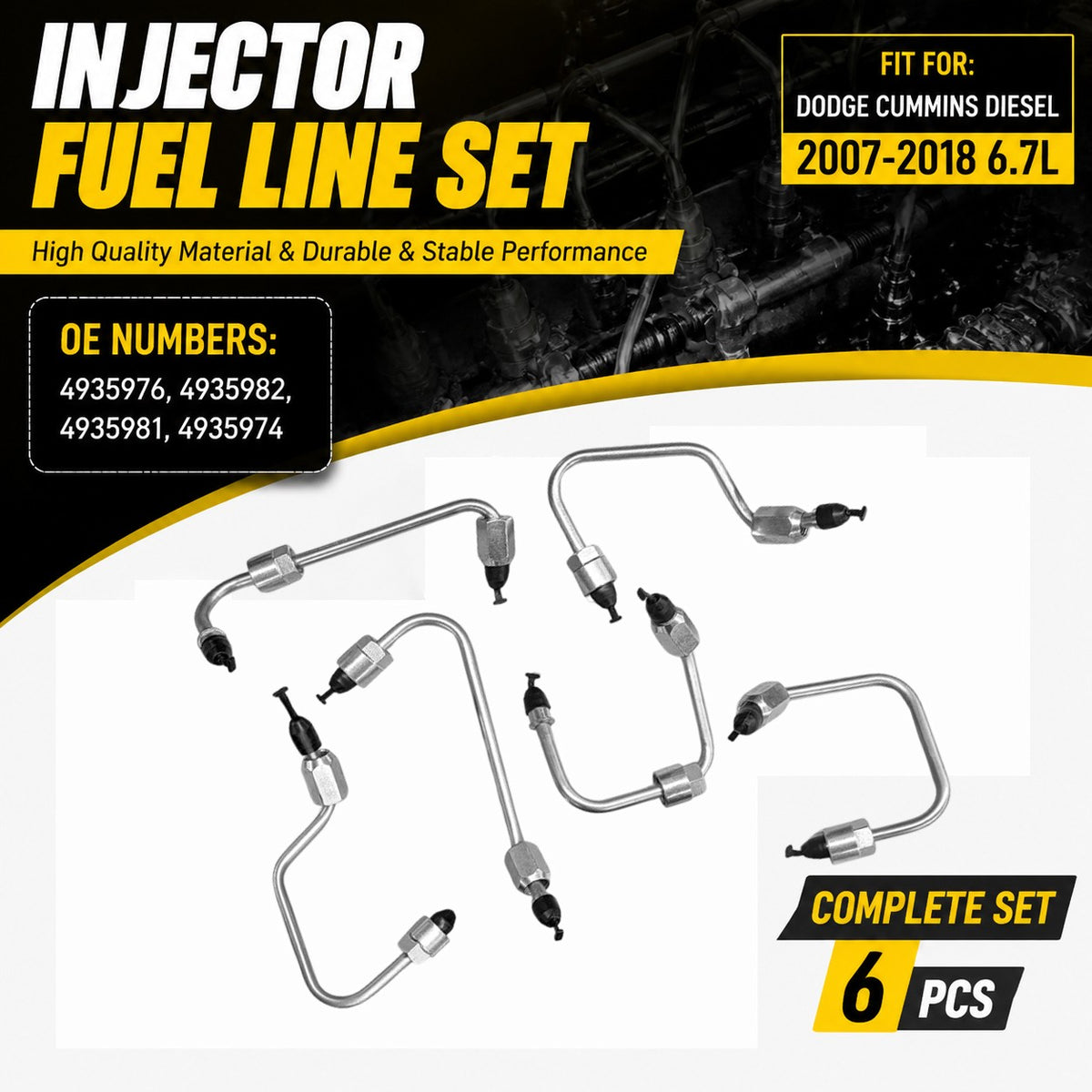 5.9L Cummins Injector Set 2007 - Remanufactured Direct-Fit Diesel Replacement