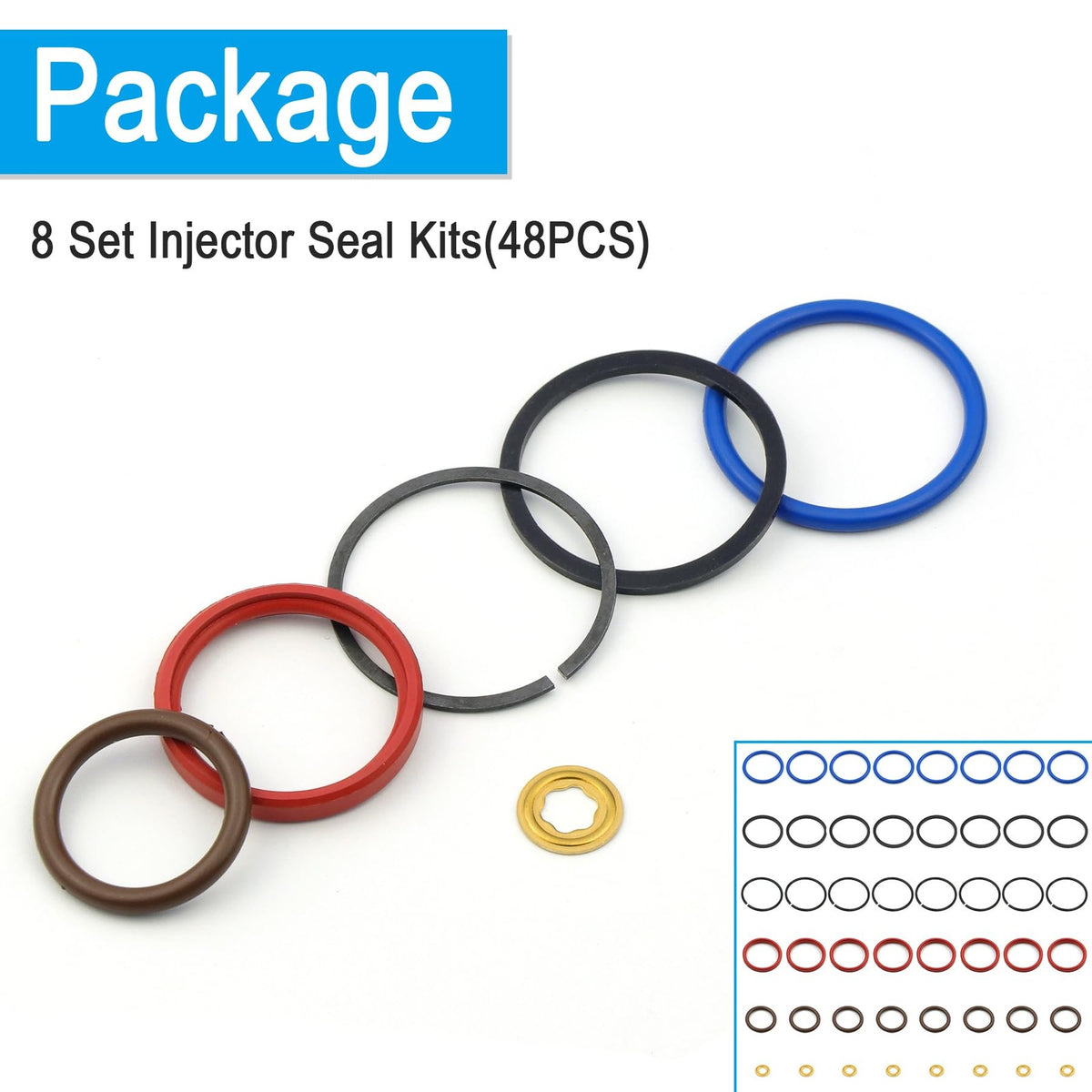 7.3L Power Stroke Injector Seal Kit 1994 - New Direct-Fit Diesel Replacement
